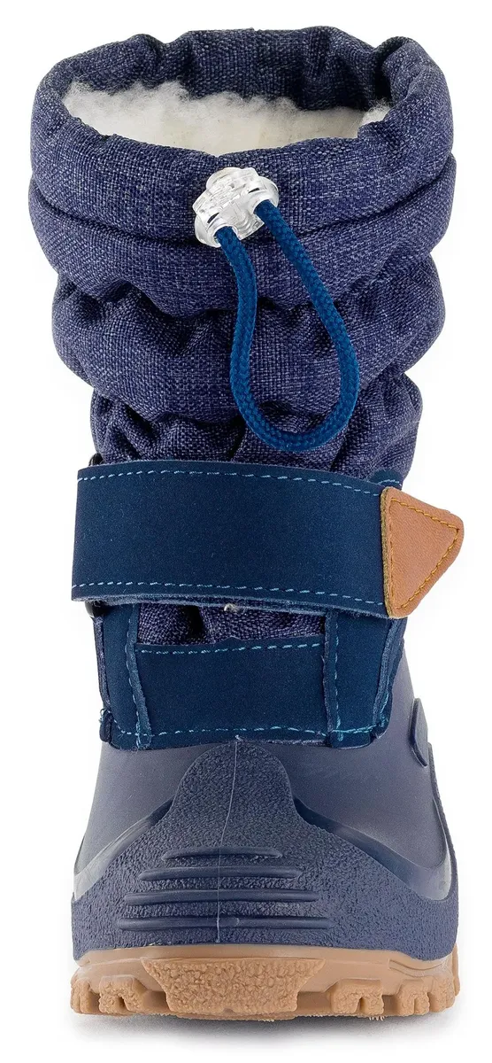 Зимние сапоги Lurchi "Snowboots Finn" из натуральной шерсти, синий — фото 3