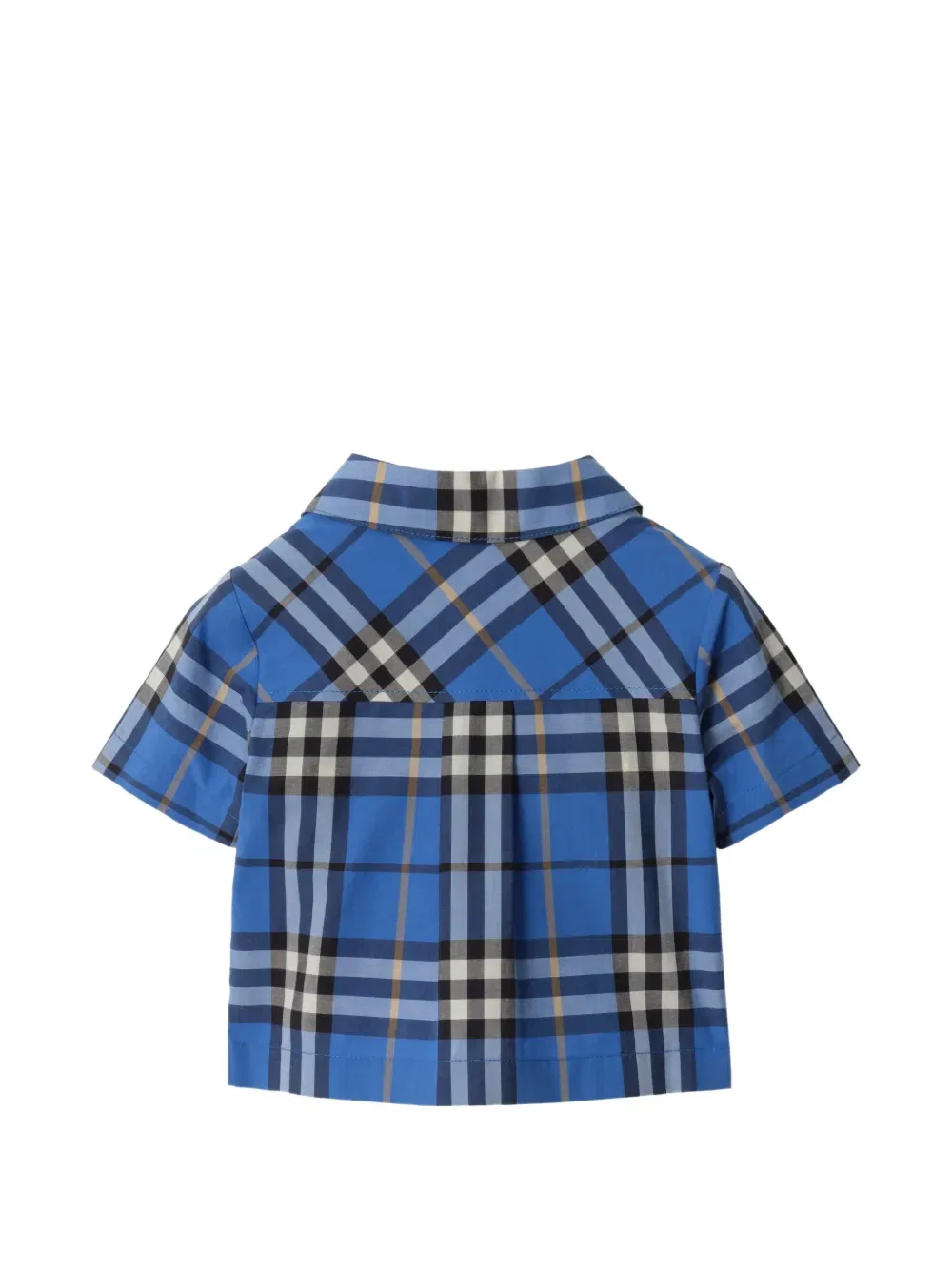Комплект из двух предметов из клетчатой хлопчатобумажной ткани Burberry Kids, синий — фото 3