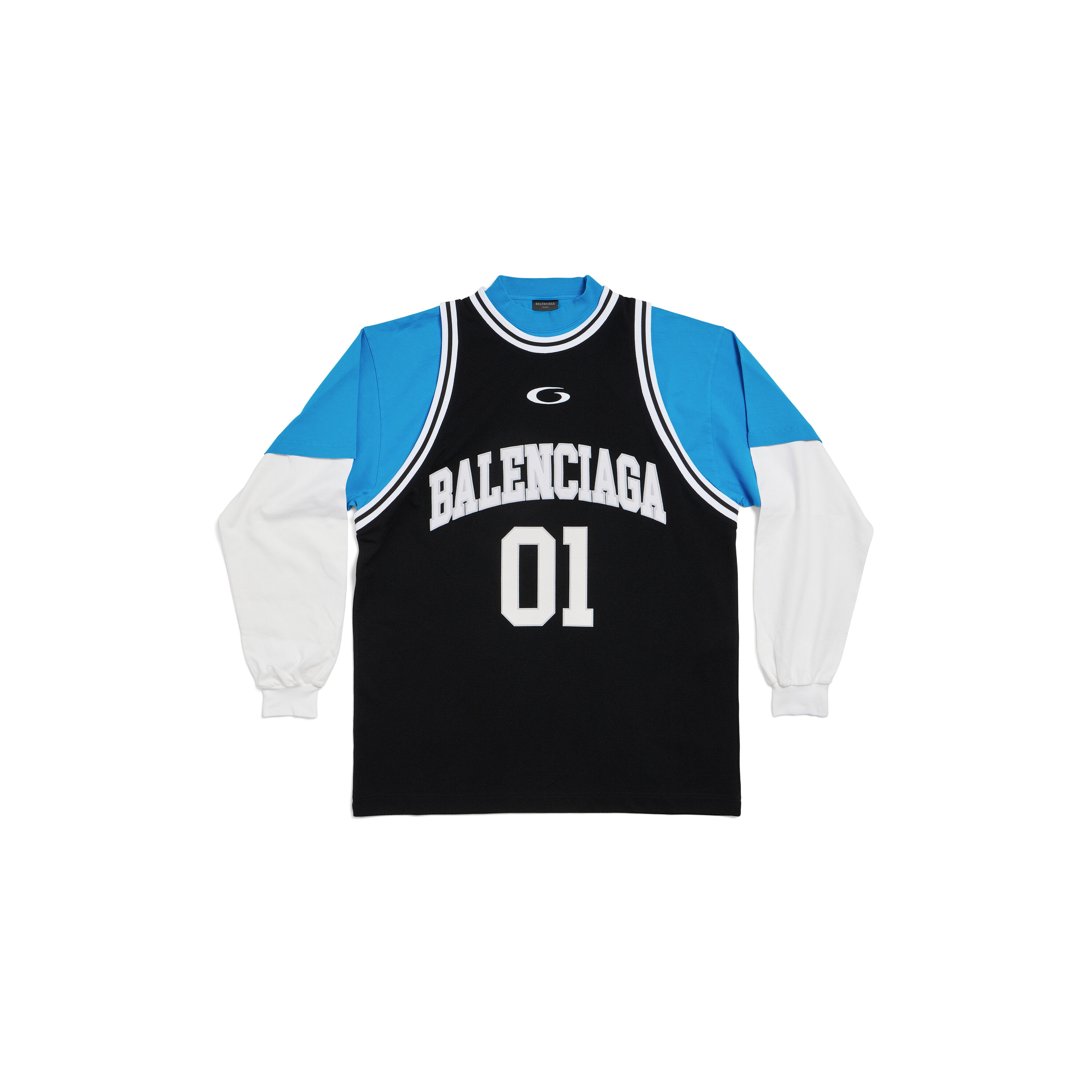 

Баскетбольная серия - многослойная футболка с длинным рукавом BALENCIAGA, черный/белый