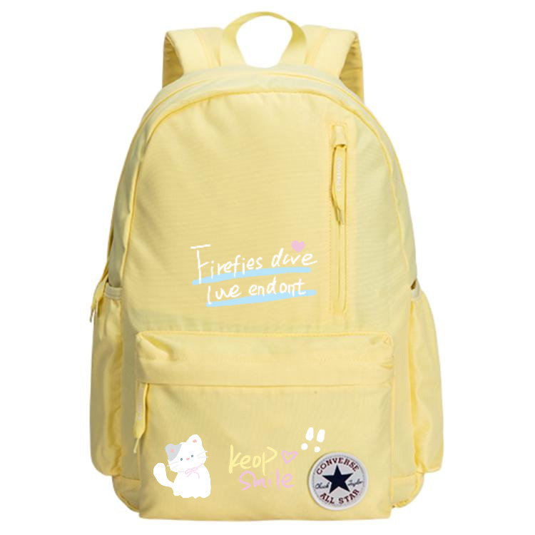 

Converse Полиэстеровый рюкзак унисекс с изображением котёнка и кошачьей головы, Meow Fun Graffiti