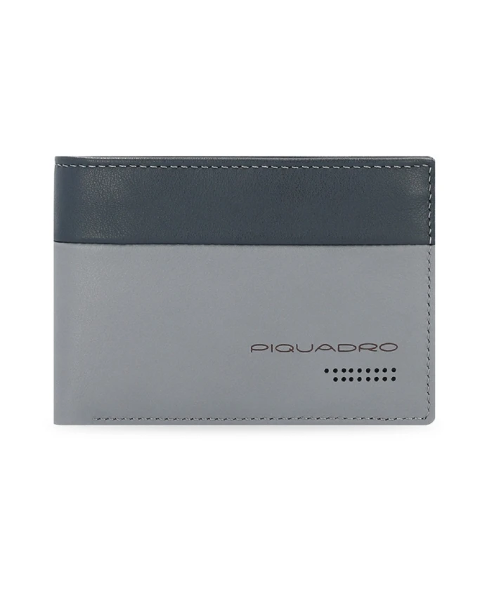 

Кожаный кошелек с RFID защитой Piquadro, серый
