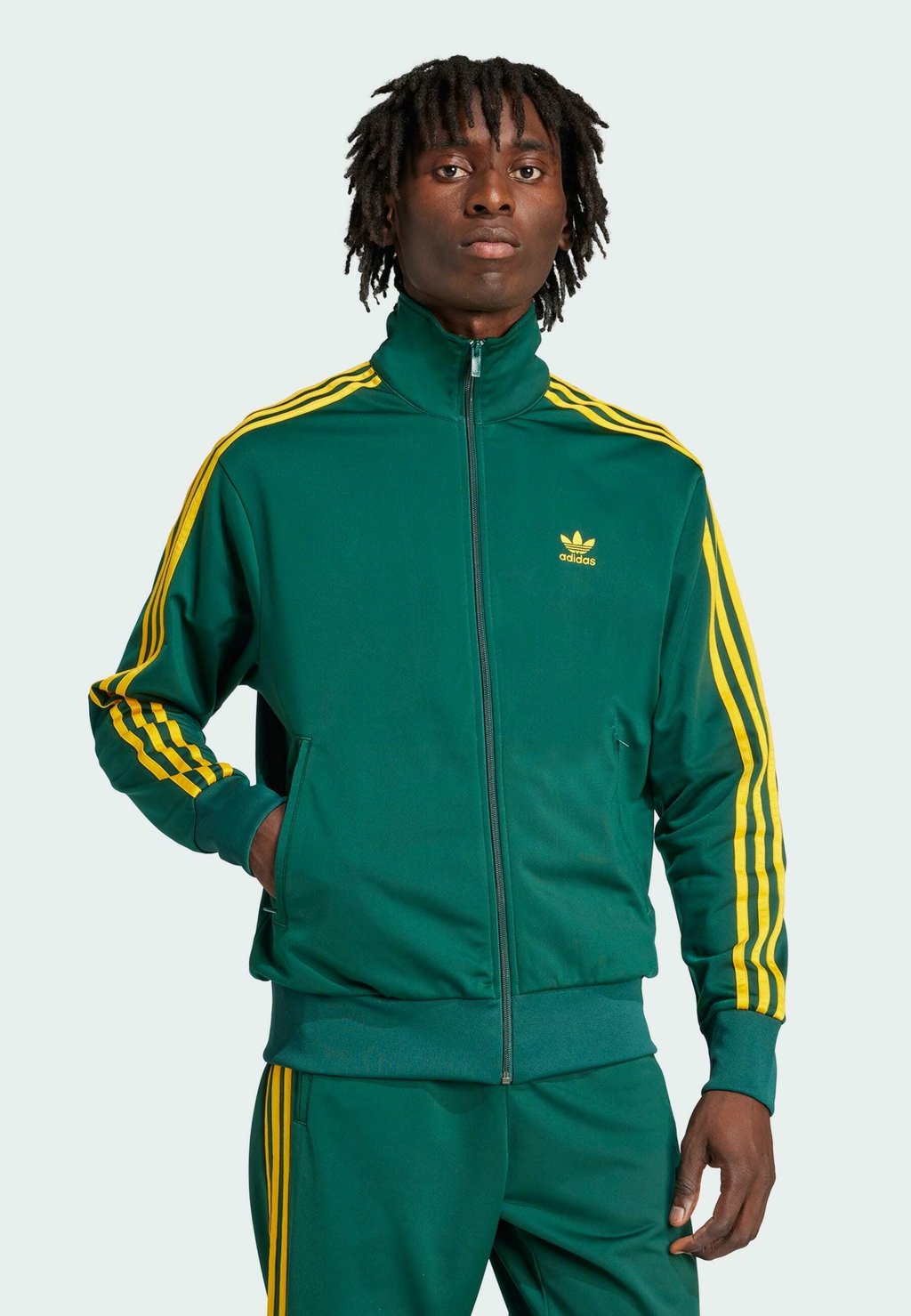 

Толстовка на молнии FBIRD Adidas Originals, зеленый