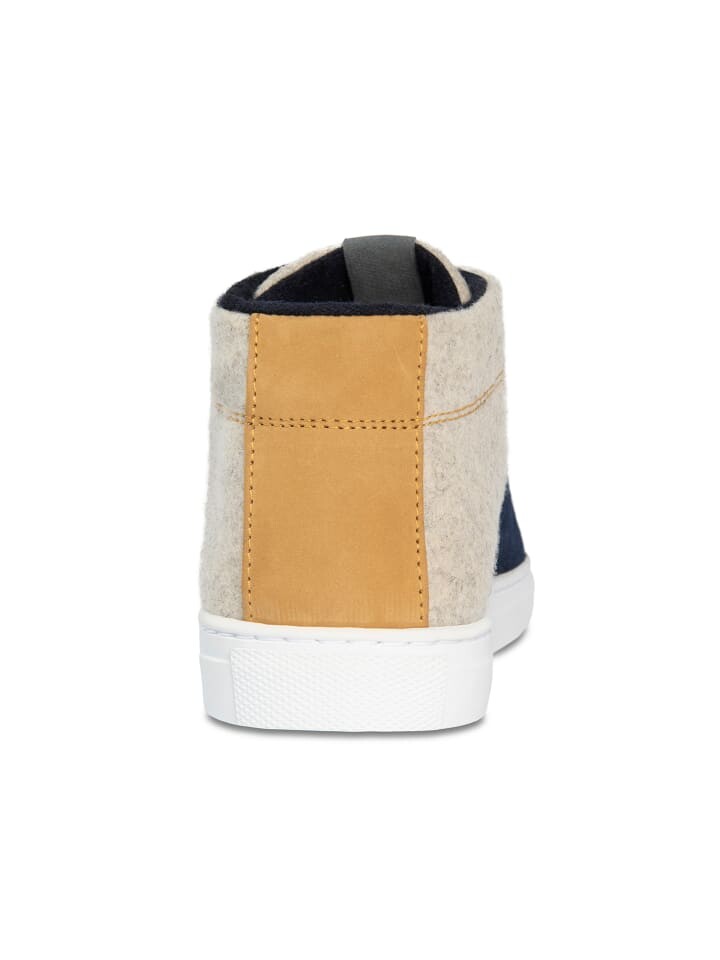 Высокие кроссовки Baabuk Hi Sky Wooler, цвет navy cream gold — фото 4
