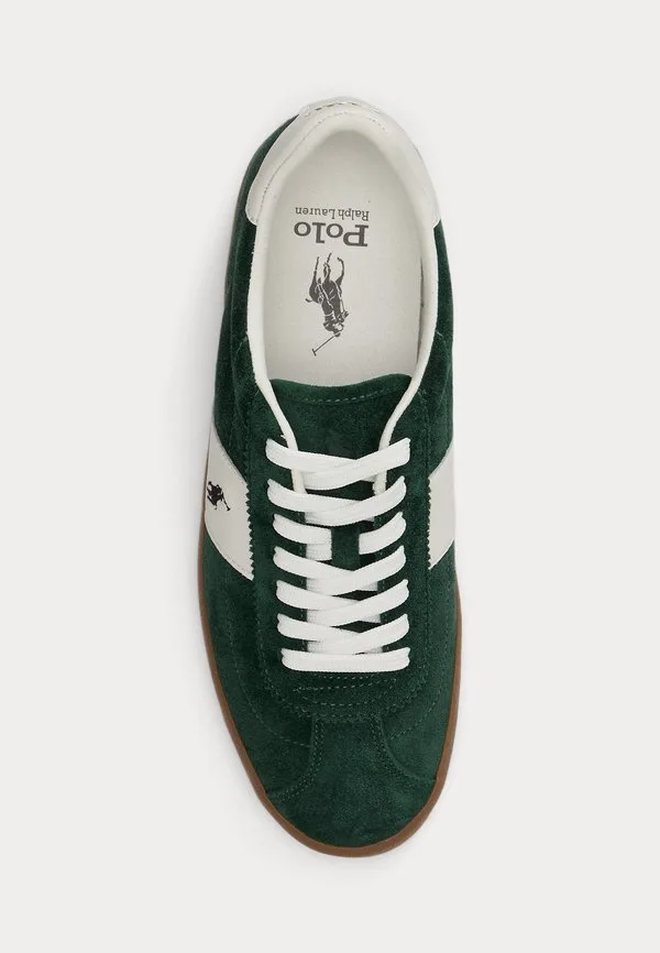 Кроссовки court vulc из замши Polo Ralph Lauren, Forest/Deckwash White — фото 4