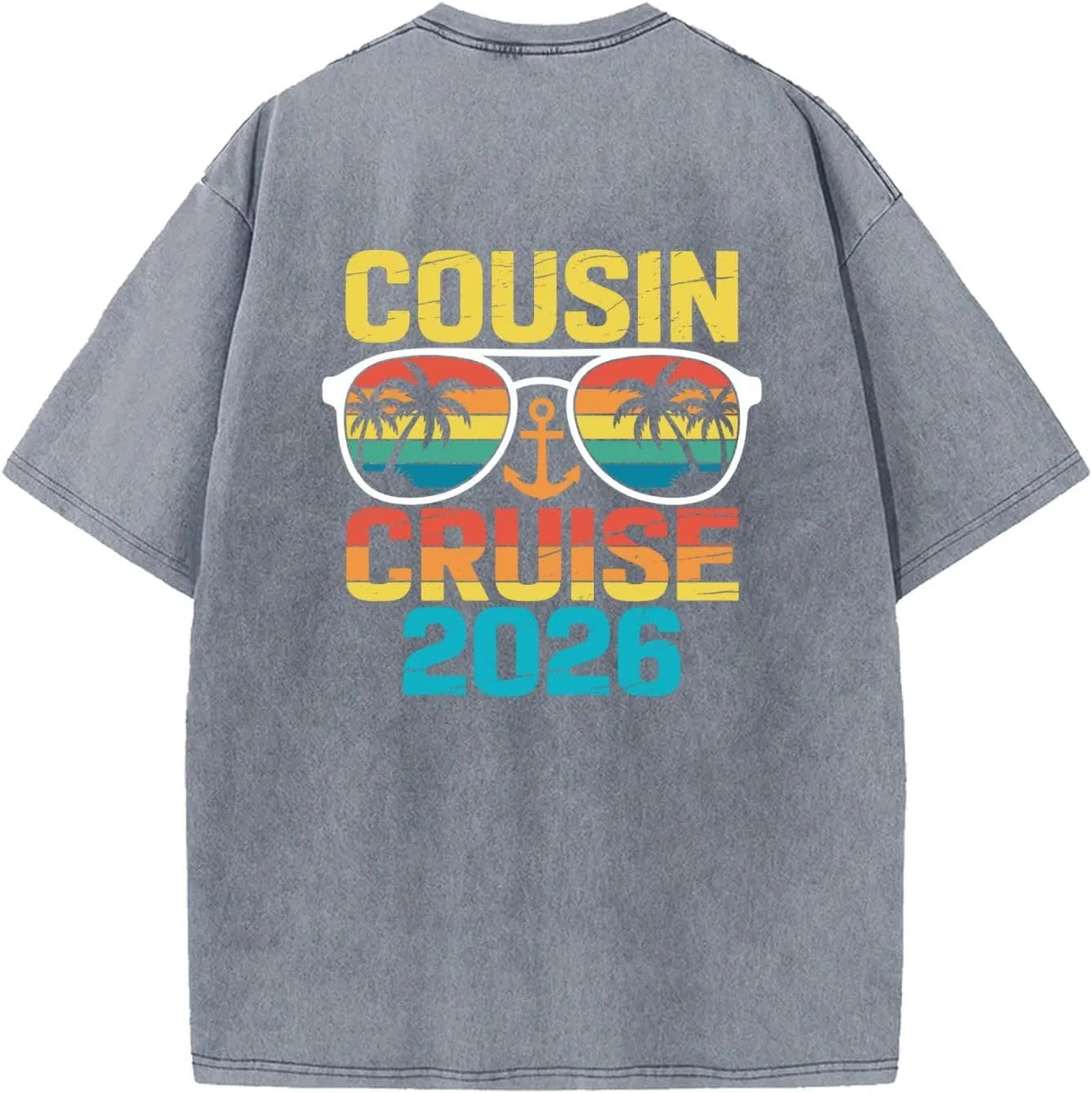 Футболка Cousin Cruise 2026 с принтом Generic, светло-серый