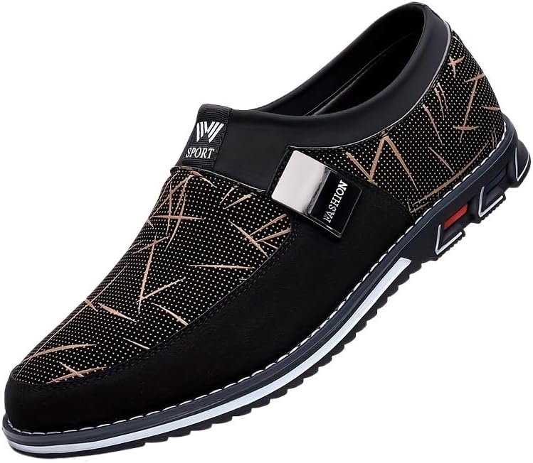 

Модные мужские деловые повседневные туфли, формальные прогулочные, большого размера для среднего возраста Fmshi, коричневый