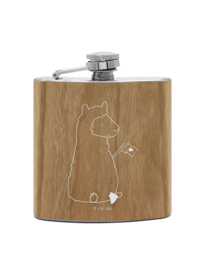 

Mr. & Mrs. Panda Фляга feldflasche Igel Blumen mit Spruch in Braun