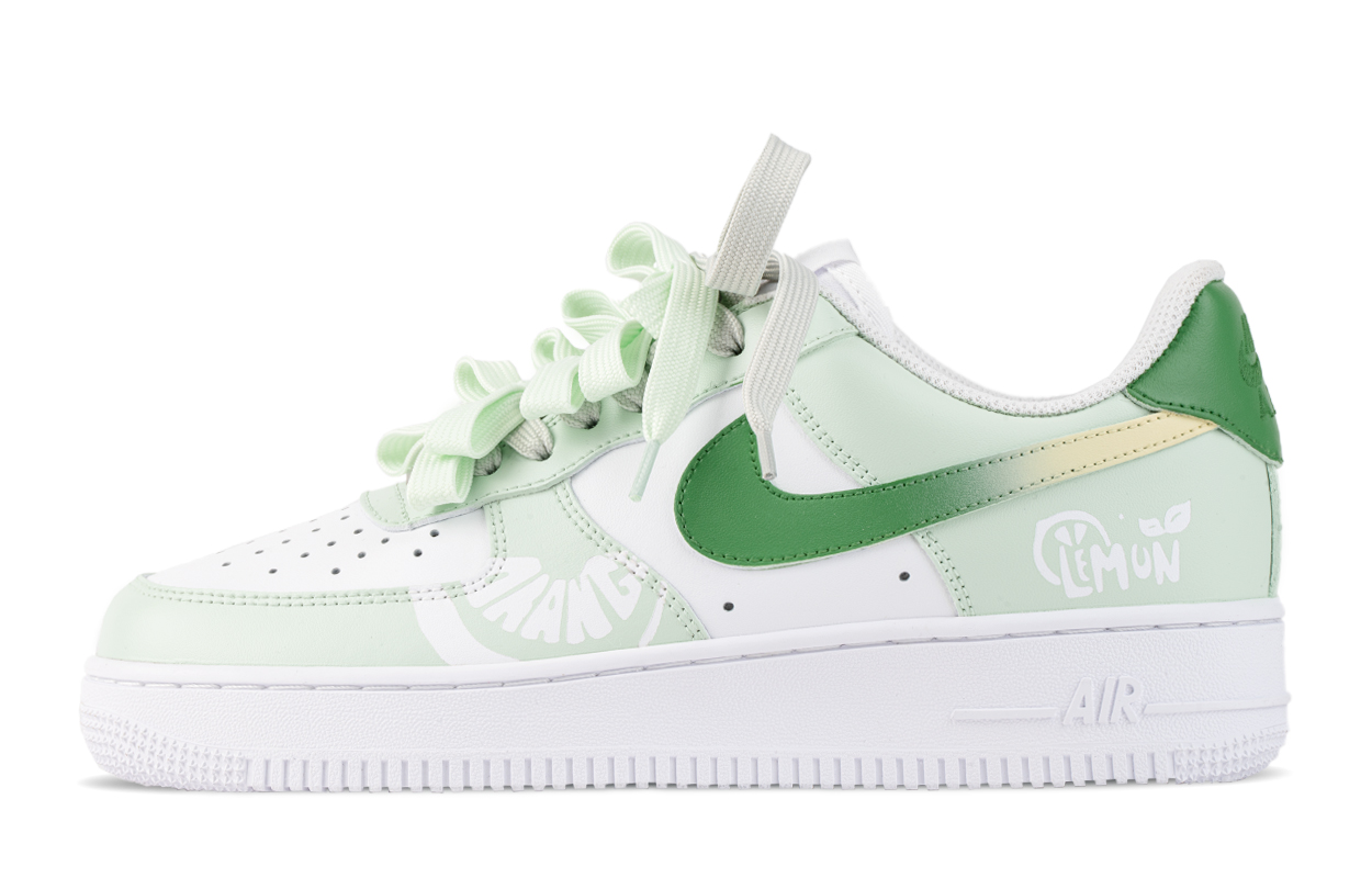 

Nike Air Force 1 LE нескользящие амортизирующие низкие детские скейтборд кроссовки yellow green для подростков