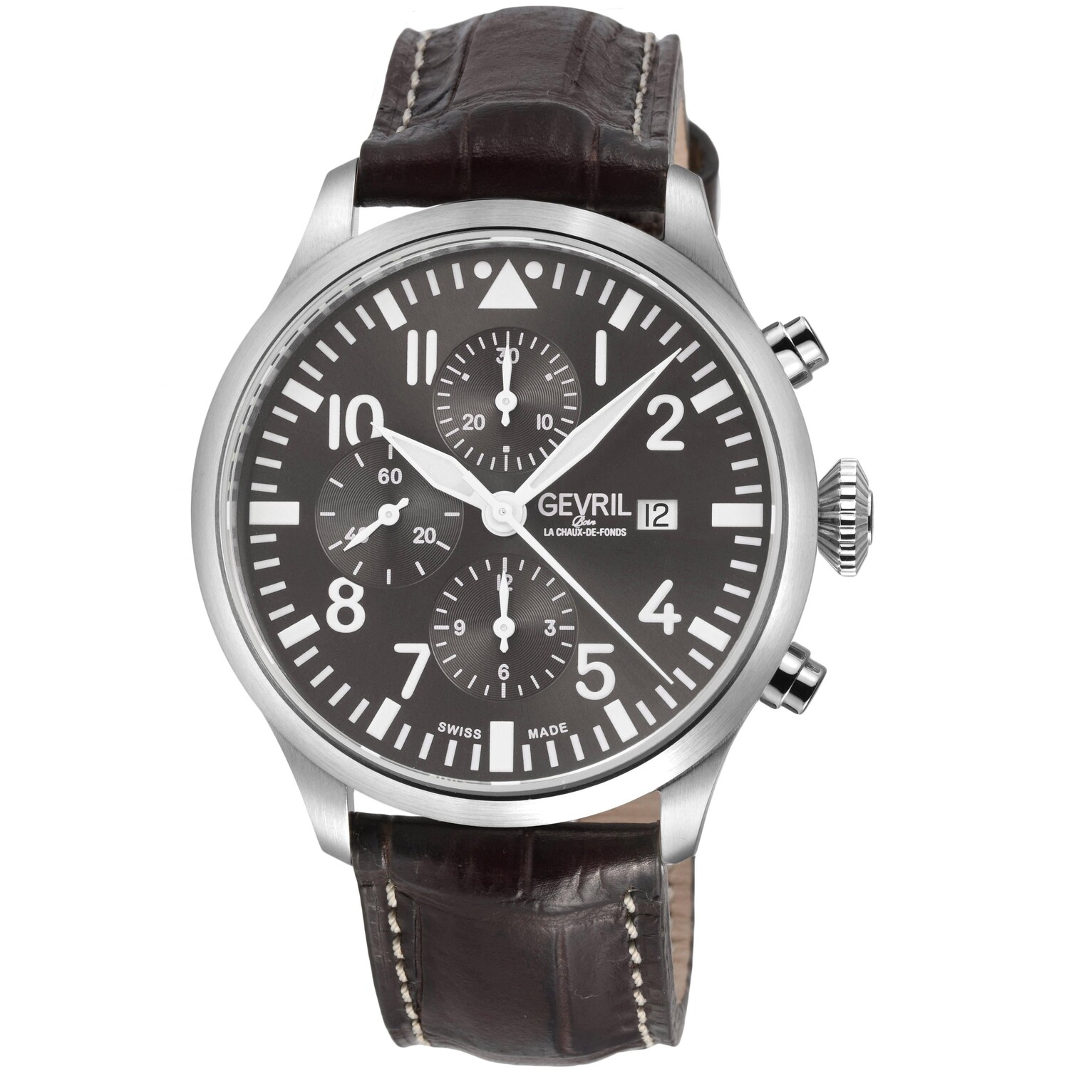 

Часы Gevril Vaughn Chronograph ETA 7750, серый