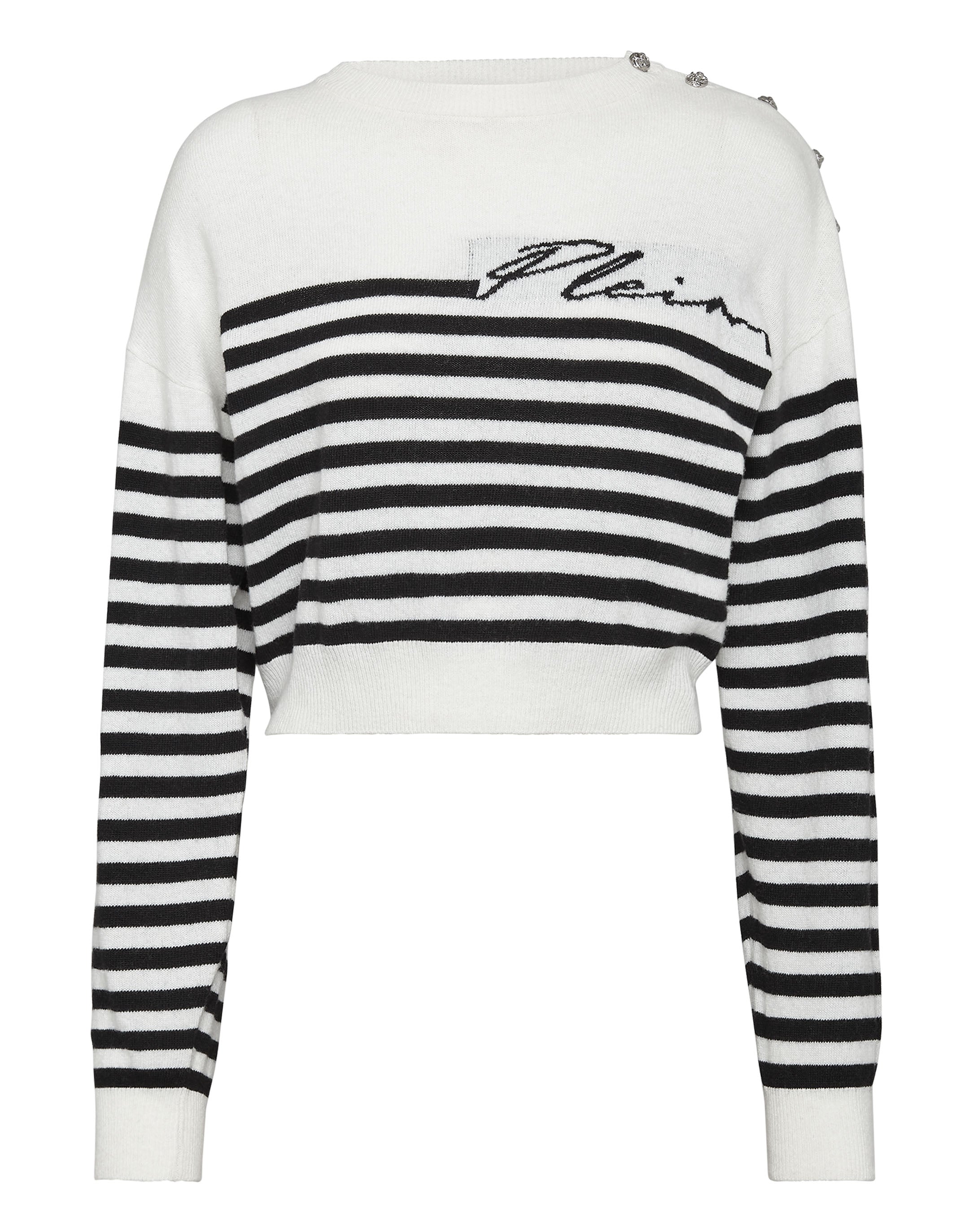 

Кашемировый свитер Mariner с круглым вырезом LS PHILIPP PLEIN, кремовый/черный
