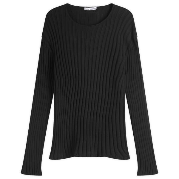 

Картичный хлопковый свитер с сердечником Acne Studios, мультиколор