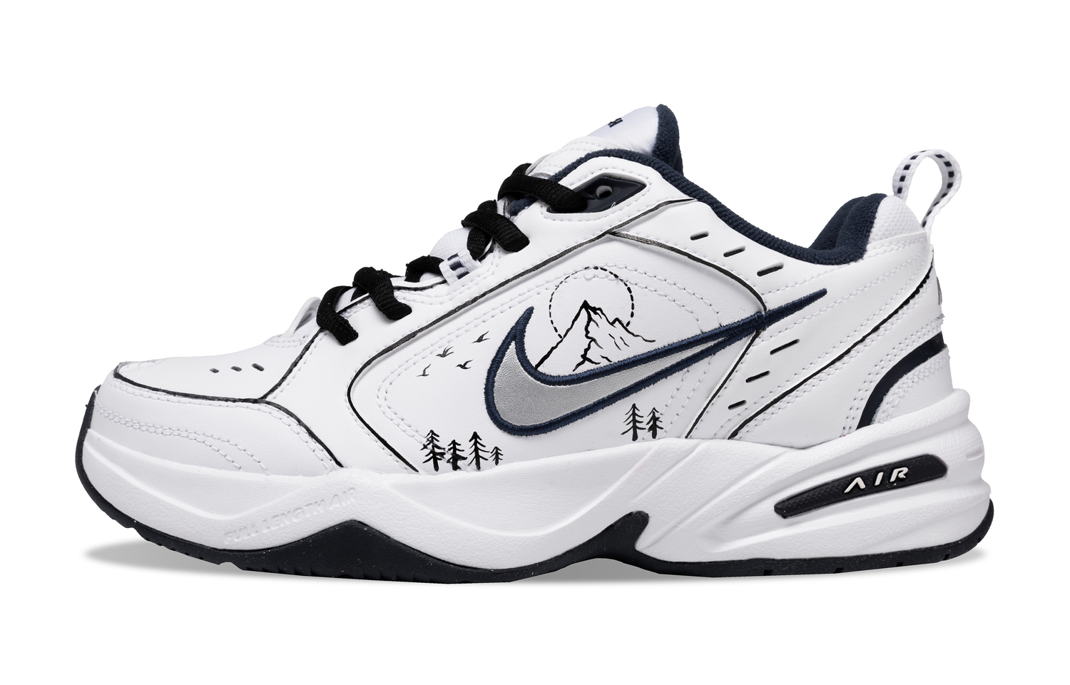 

Nike Air Monarch 4 износостойкие низкие массивные кроссовки унисекс черный - черный, цвет Black