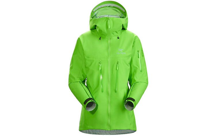 Ветровки женская Arcteryx Alpha, зелено-желтый — фото 3