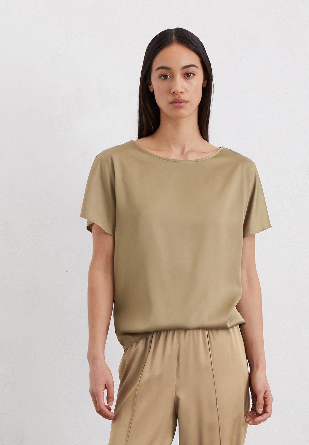 

Базовая футболка ROUND NECK SHORT SLEEVE SOLID Marc O'Polo, песочный
