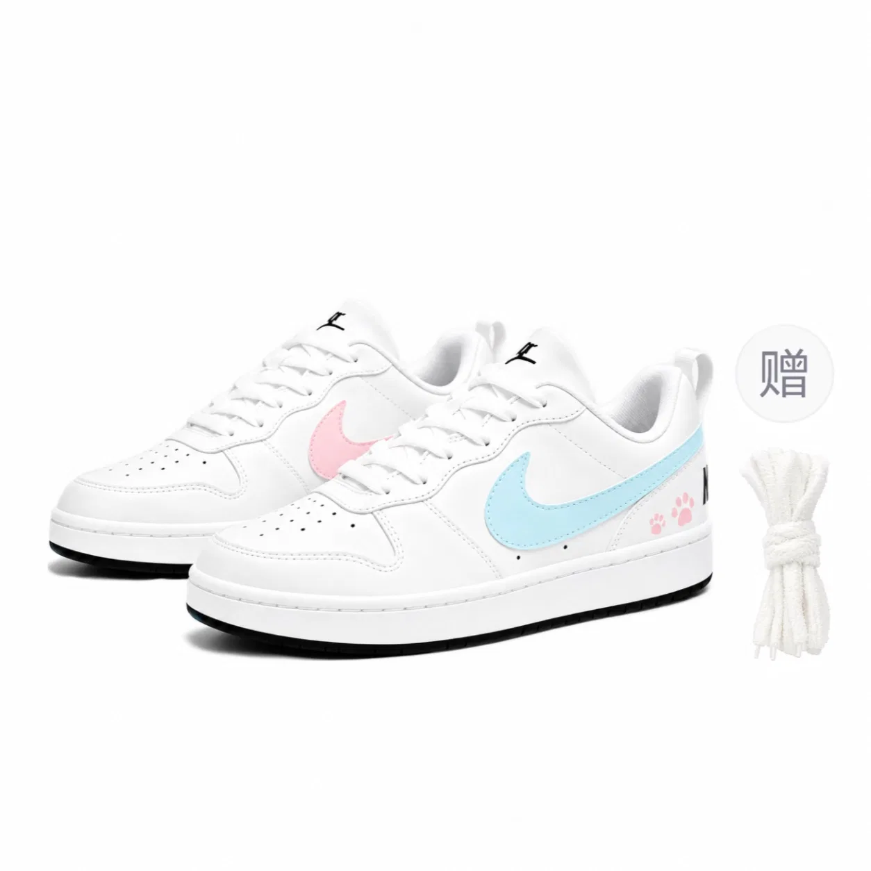 Кроссовки для скейтбординга детские Nike Court Borough Abrasion Resistant Pink Blue