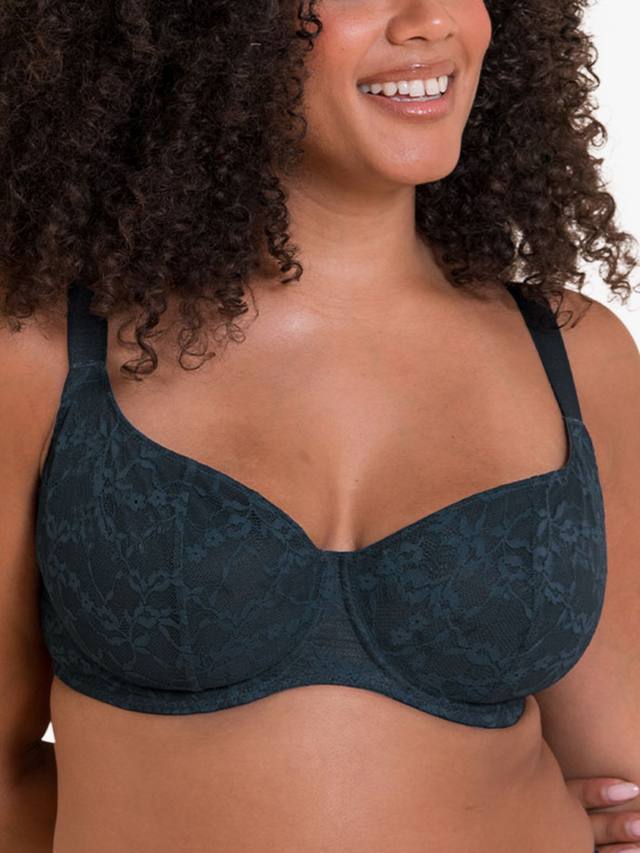 

Бюстгальтер балконет All Night Lace на косточках Curvy Kate, Denim Blue