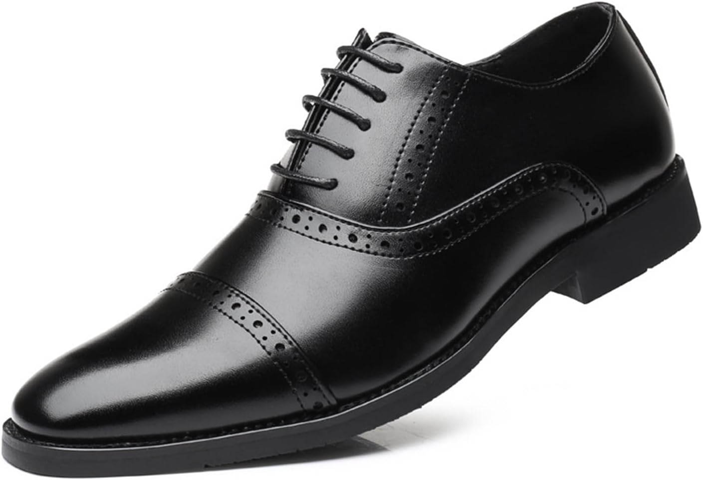 

Мужские броги KYOESCAI Классические туфли-оксфорды на шнурках, формальные деловые дерби для офиса, униформы и вечеринок, черный