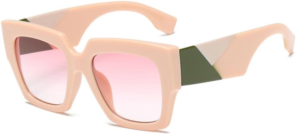 

Женские солнцезащитные очки квадратной формы 2027 года, винтажные солнцезащитные очки в крупной оправе, ретро-очки для женщин, очки с защитой от УФ-излучения UV400 MTZJH, Pink-pink