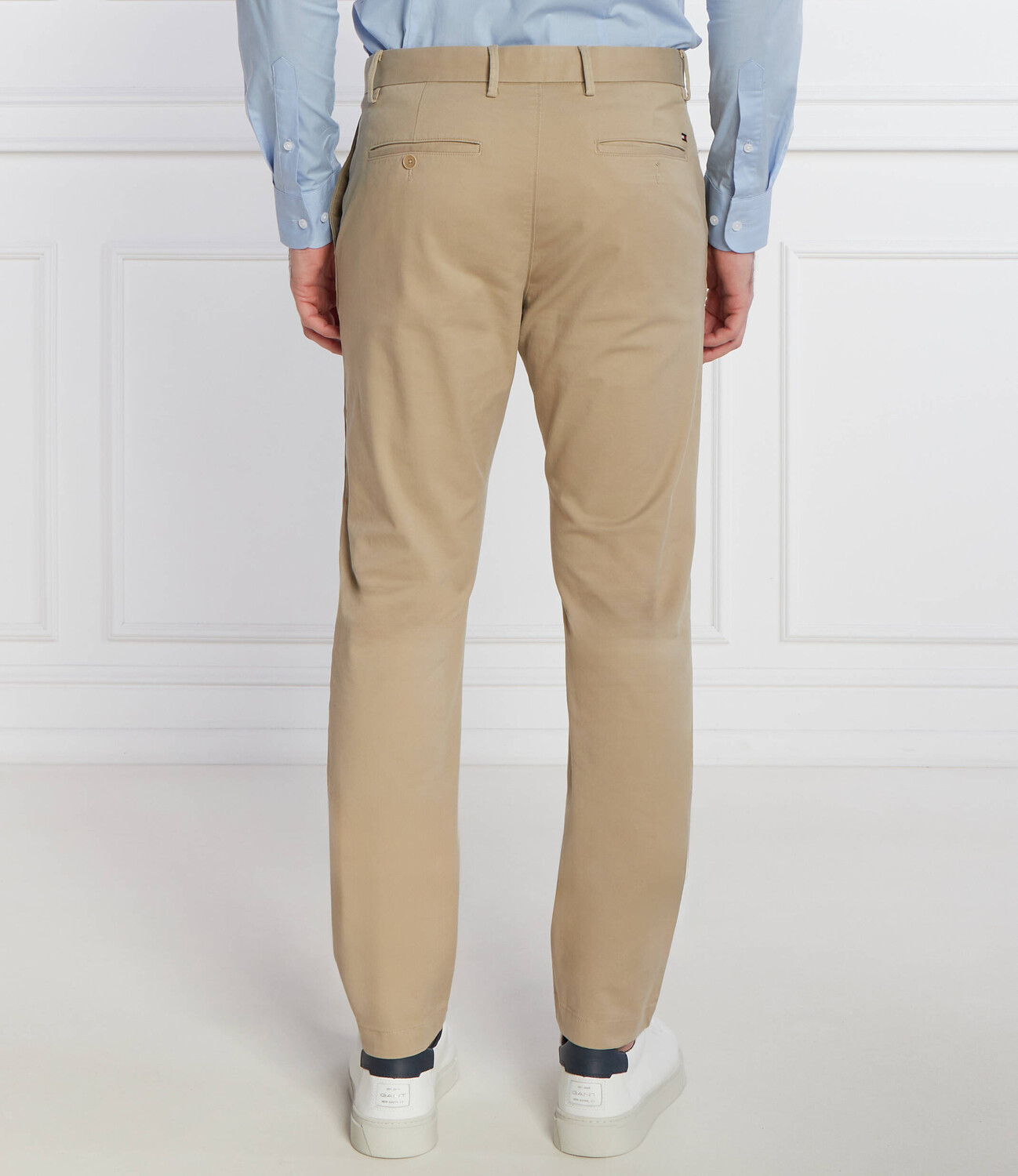 Брюки Tommy Hilfiger chino CORE BLEECKER 1985 Slim Fit, бежевый — фото 4