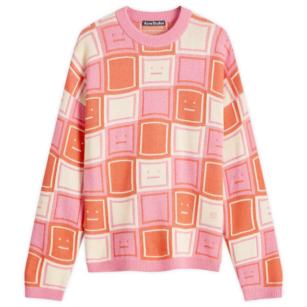 

Джемпер Klock 3 тона с изображением лица Acne Studios, оранжевый