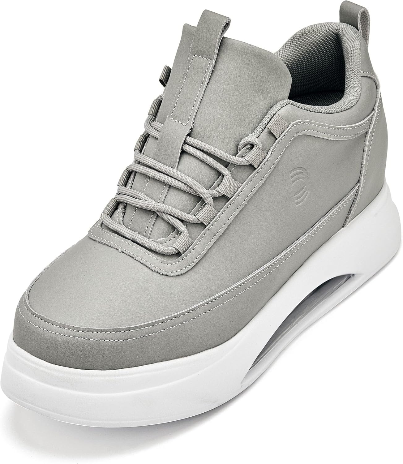 

Мужские невидимые подъемные кроссовки CALTO - серо-голубые с белой подошвой, на толстой платформе - увеличение роста на 8 см - S4927 - размер 11 D(M) US