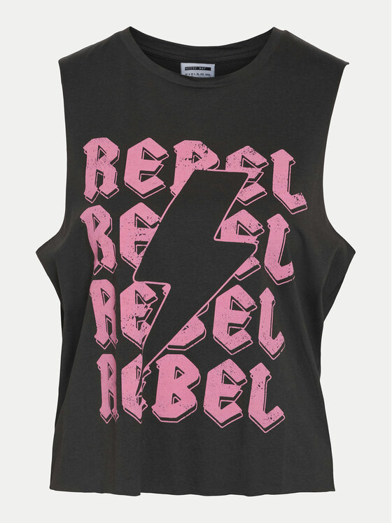 

Топ свободного покроя Rebel 27034002 Noisy May, серый