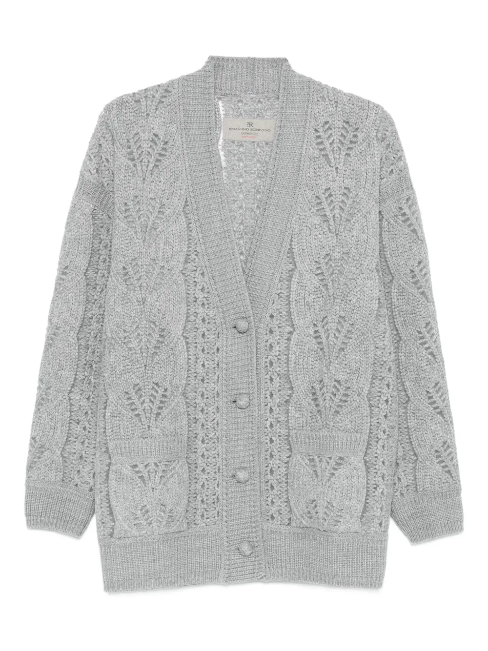 

Кардиган фактурной вязки Ermanno Scervino, серый
