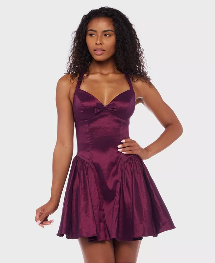 

Короткое платье без рукавов с расклешенным лифом для юниоров Alex & Sophia