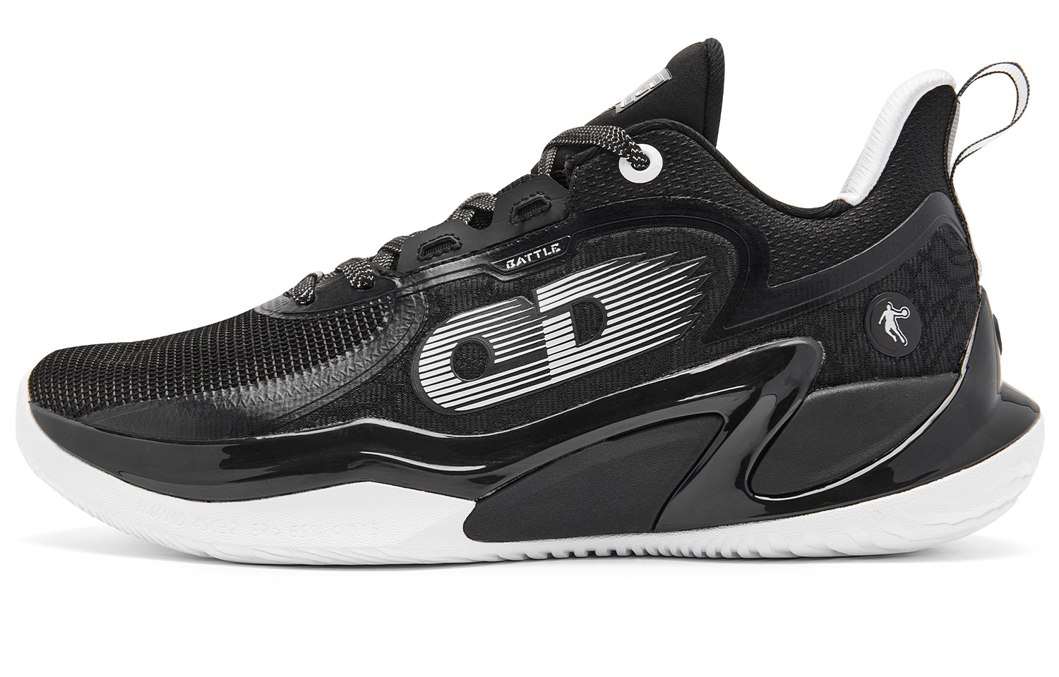 

QIAODAN Баскетбольные кроссовки Jordan White с низким верхом, амортизирующие, противоскользящие и износостойкие, мужские, черные