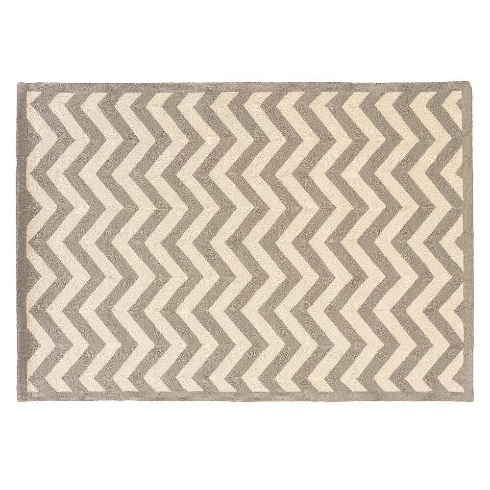 

Шерстяной ковер Linon Silhouette Chevron, серый