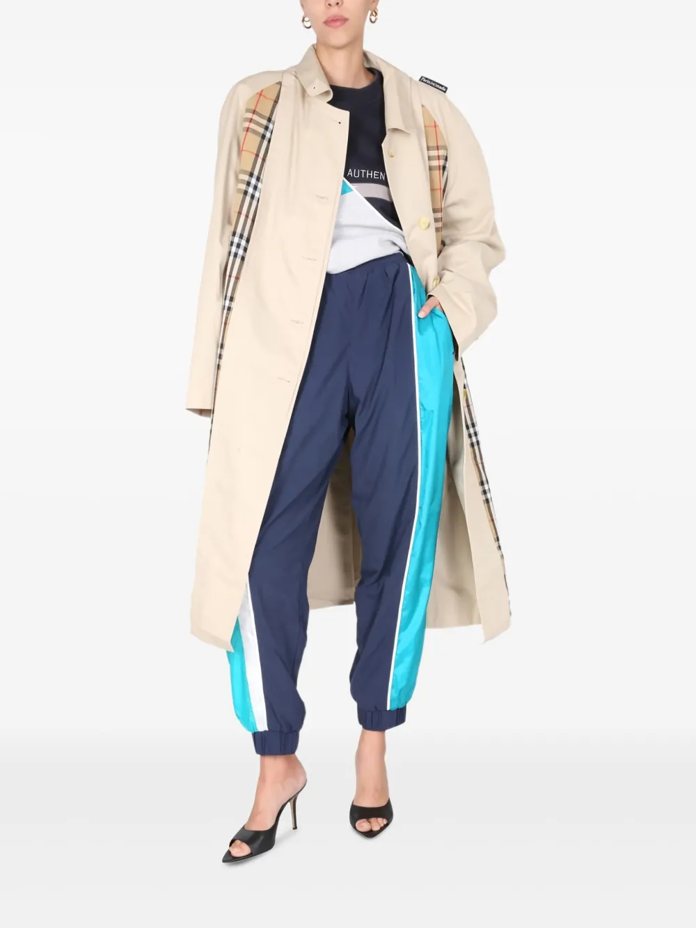 

Свитшот в стиле колор-блок 1/Off, синий