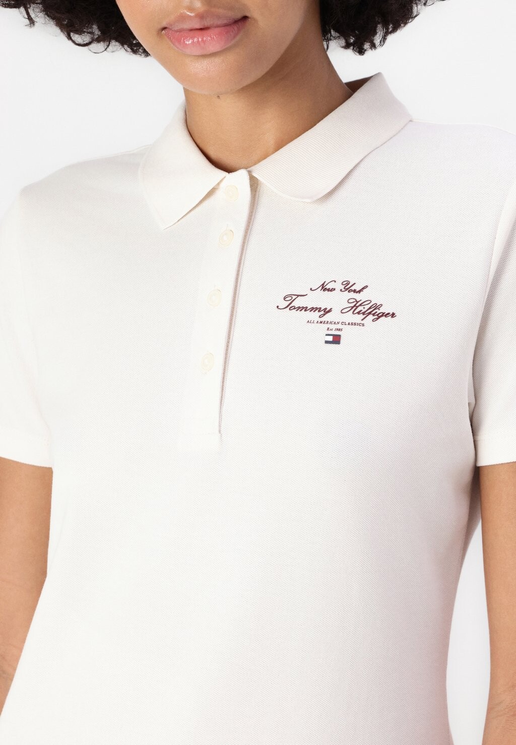 

Рубашка поло SLIM SCRIPT GRAPHIC POLO Tommy Hilfiger, молочный