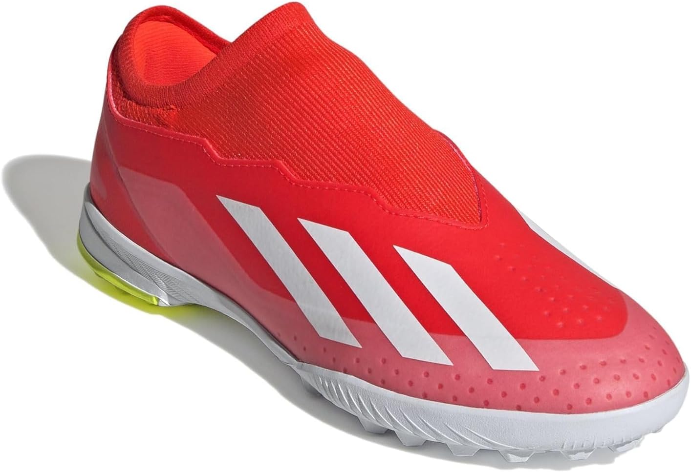 Кроссовки adidas для детей и подростков X Crazyfast League без шнурков для игры на искусственном газоне, белый/красный/желтый — фото 2