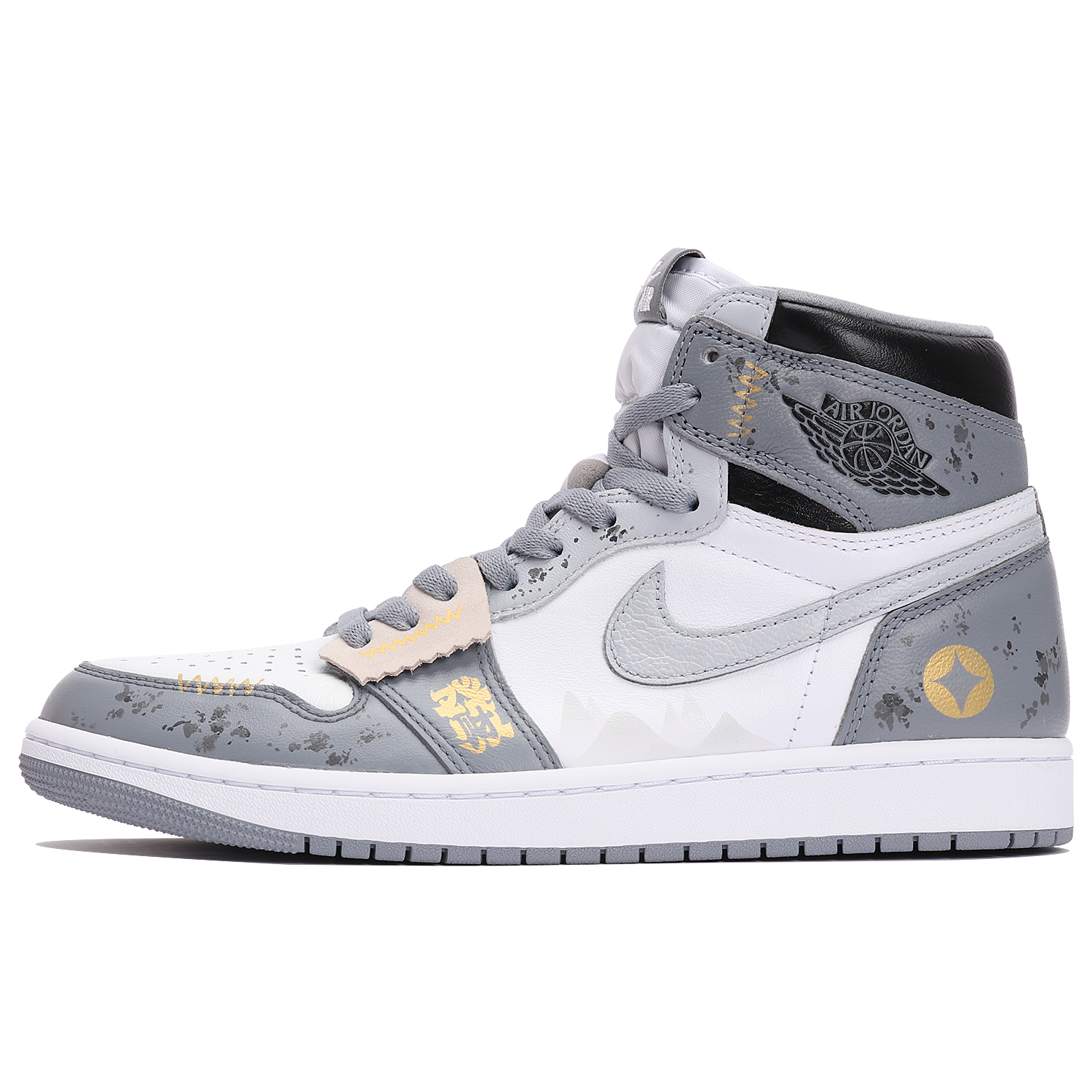 

Jordan Air Jordan 1 Vintage Баскетбольные кроссовки унисекс, Gray/White