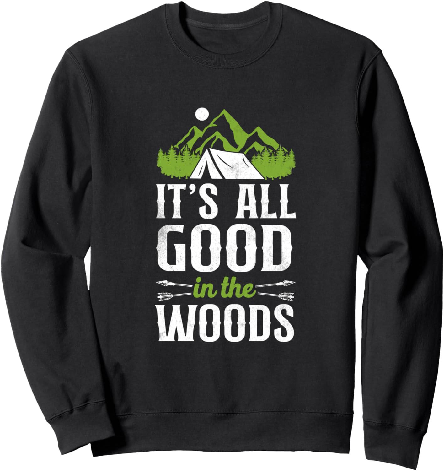 

Толстовка с надписью Camping It's All Good In The Woods Tent (В лесу все хорошо) Camping Lover & Camper Saying Hd0, черный