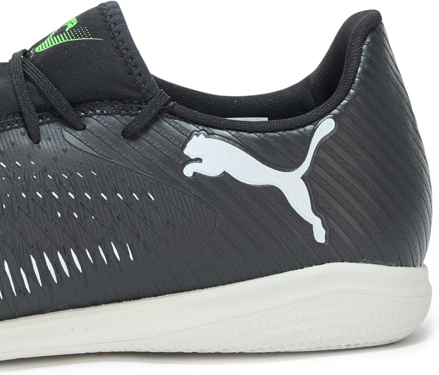 Мужские футзальные кроссовки Puma Future 8 Play, черный/светло-серый/зеленый — фото 4