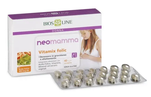 

Bios Line New Mother Vitamix Folic 40 таблеток, добавка фолиевой кислоты