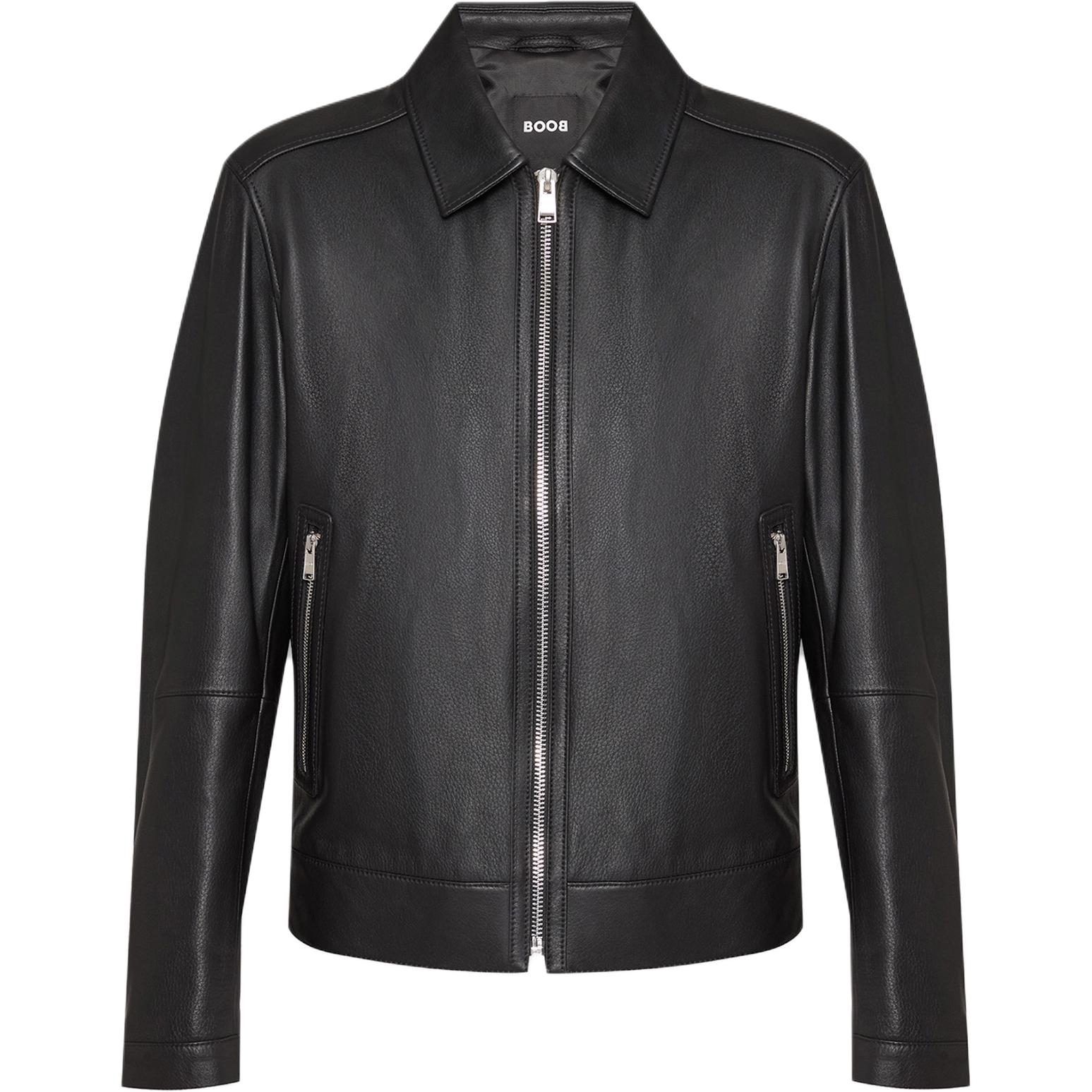 

HUGO BOSS Кожаная куртка Boss, Black