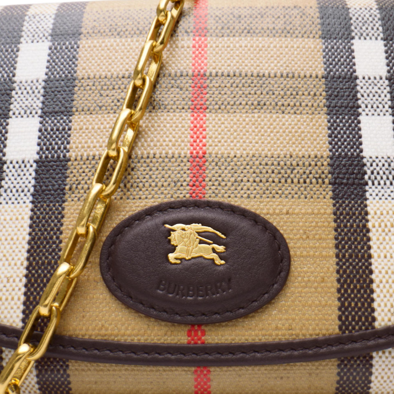 Женская сумка Burberry из натуральной кожи песочного цвета — фото 4