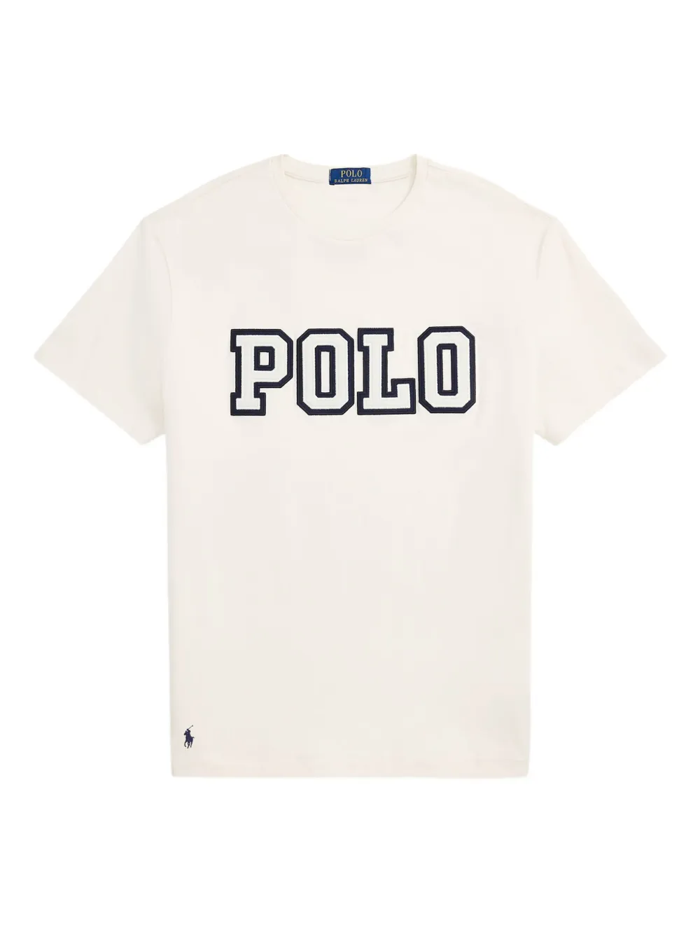 

Футболка с вышитым логотипом POLO RALPH LAUREN, нейтральный