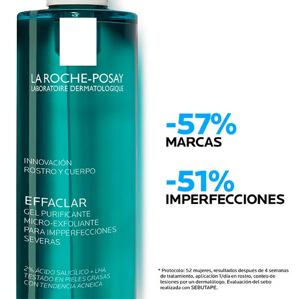 Гель для умывания La Roche-Posay — Очищающий гель Effaclar Gel Purificante Micro-Exfoliante, 400 мл — фото 2