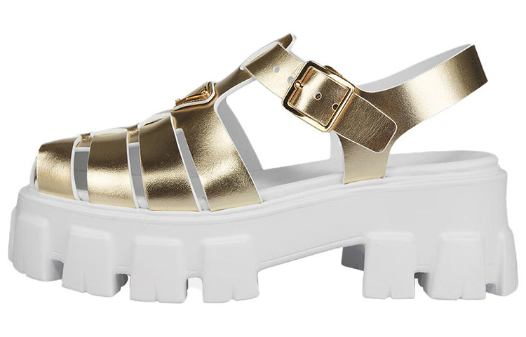 Шлепанцы женские Prada, золотой