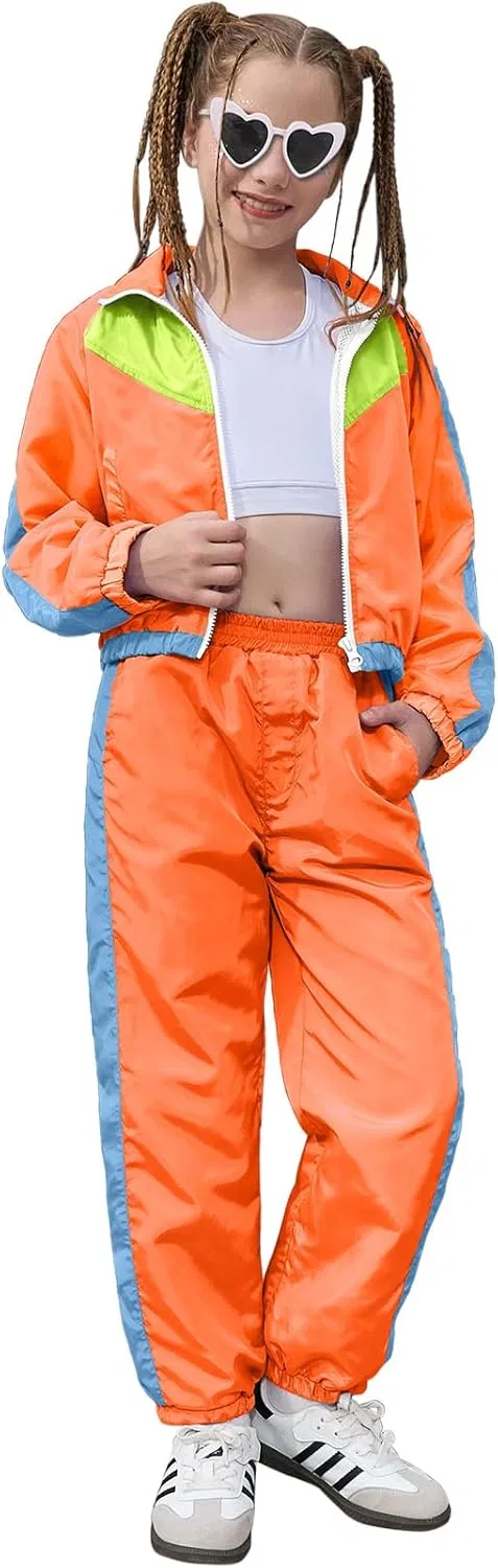 Детский спортивный костюм 80-х 90-х Perfashion, куртка и брюки, оранжевый