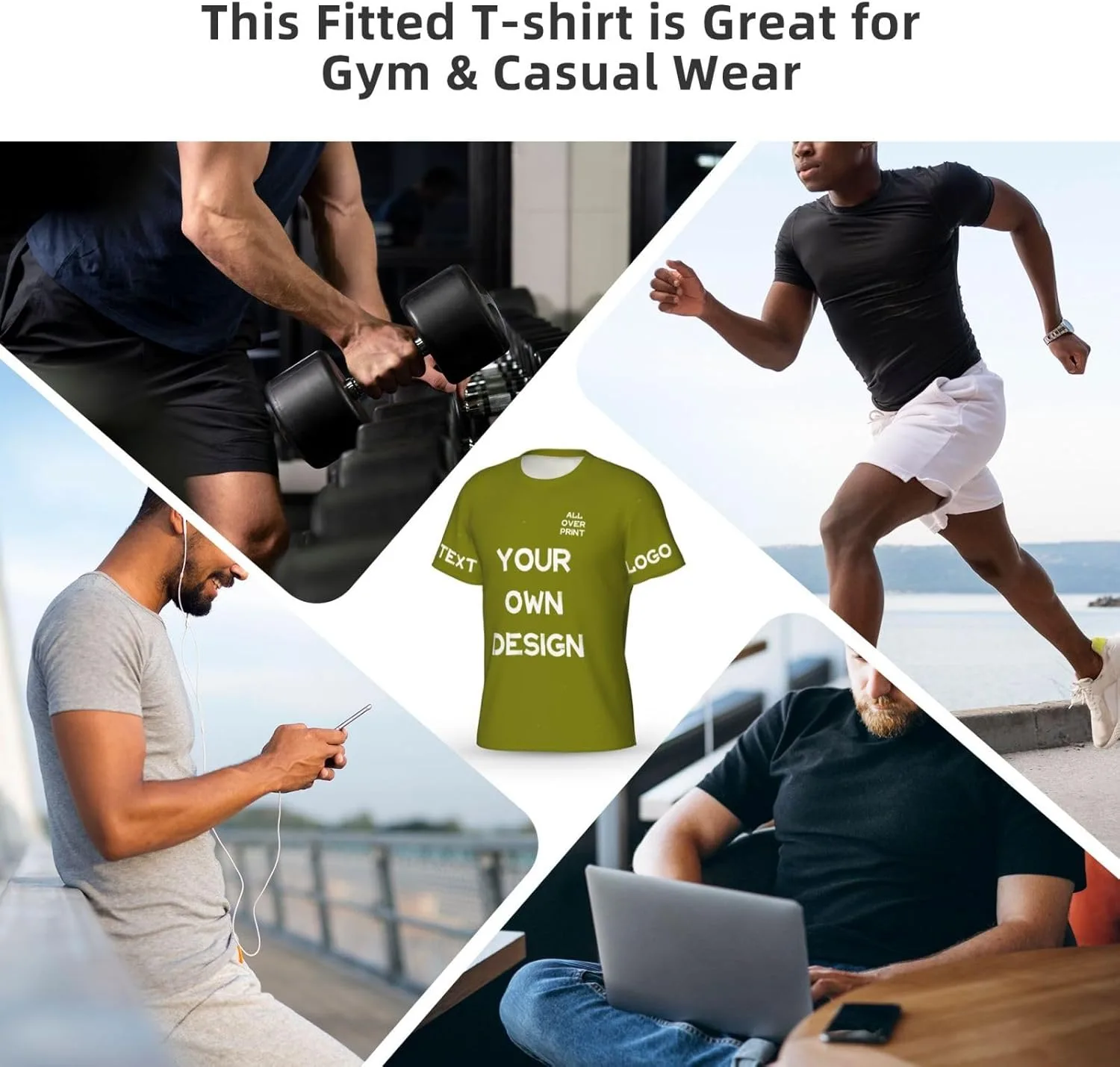 Футболка с принтом Custom Shirt с логотипом и текстом — фото 2