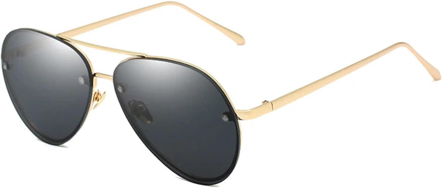 

Солнцезащитные очки с защитой от УФ-излучения UV400 | Увеличенные металлические цветные линзы | Для женщин и мужчин | Для занятий спортом на открытом воздухе и вождения DSVIGF, Black