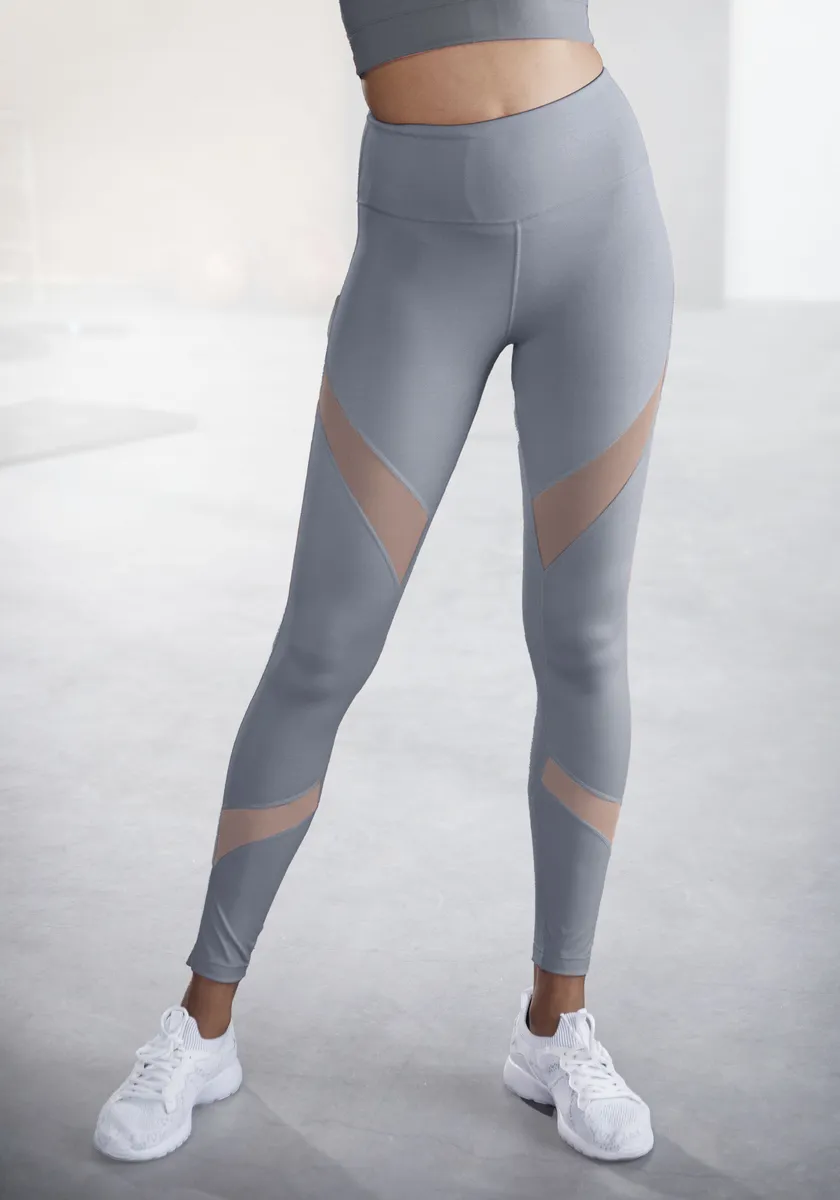 

LASCANA ACTIVE функциональные леггинсы "Sport Leggings", с небольшими рюшами, одежда для дома, серый