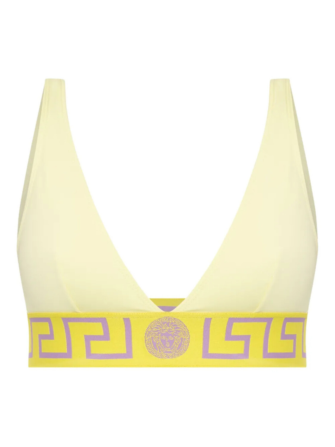 

Versace лиф бикини с отделкой Greca, желтый