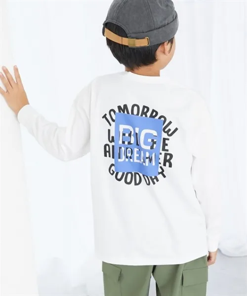 Детская футболка с длинным рукавом QUNTSTYLE с UV-защитой, принтом и круглым вырезом белая