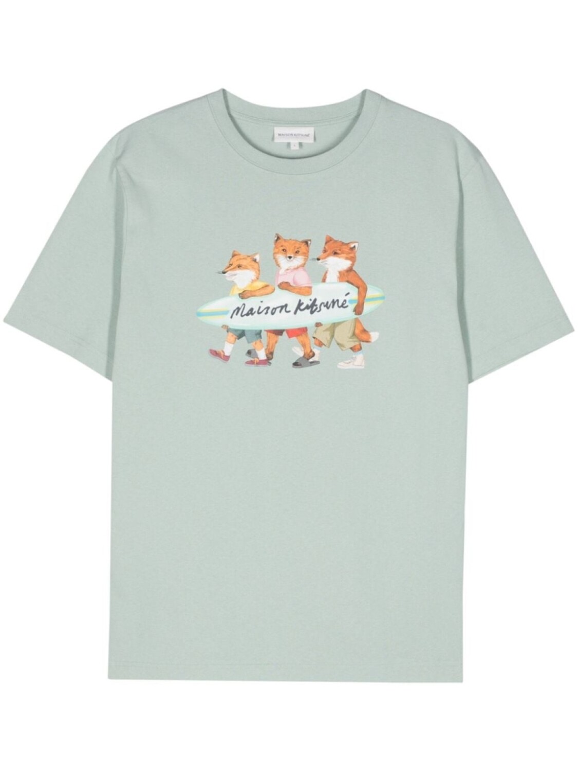 

Футболка с нашивкой Fox Maison Kitsuné, зеленый