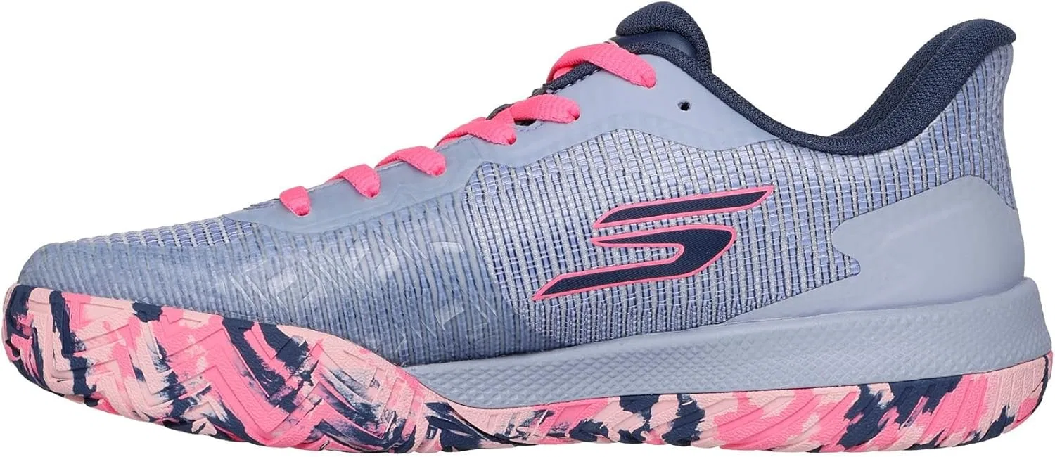 Кроссовки теннисные Skechers Viper Court Pro 2.0, серые с лавандовым — фото 2